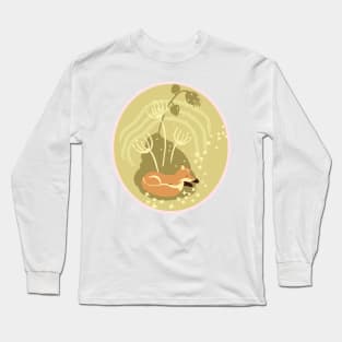 Sleeping fox 2 earth tones Long Sleeve T-Shirt